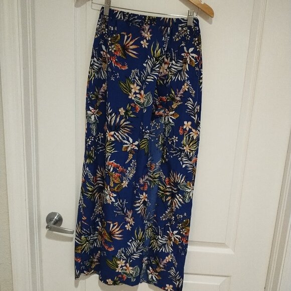 Ladies Common Crush Floral Blue Maxi Skort S Boho - Picture 1 of 5